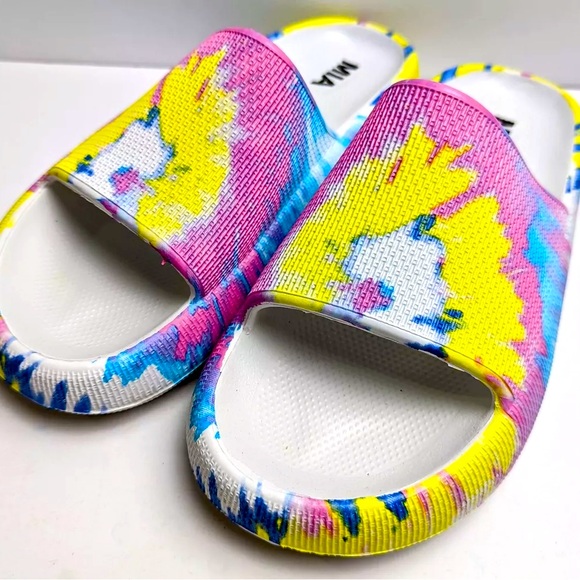 ♥️ Women's Mia Pastel Multi Lexa Slide Sandals - Picture 1 of 6